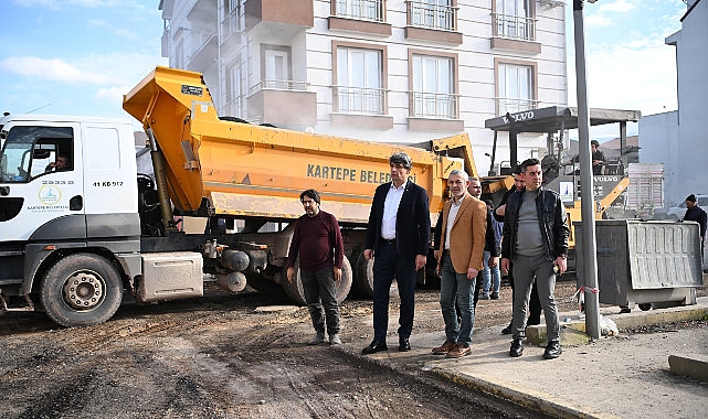 Kartepe İstasyon Mahallesi’ne 280 Ton Asfalt Serildi